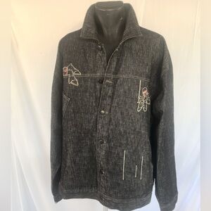 Vintage 90’s BARCODE Hip Hop Denim Jacket